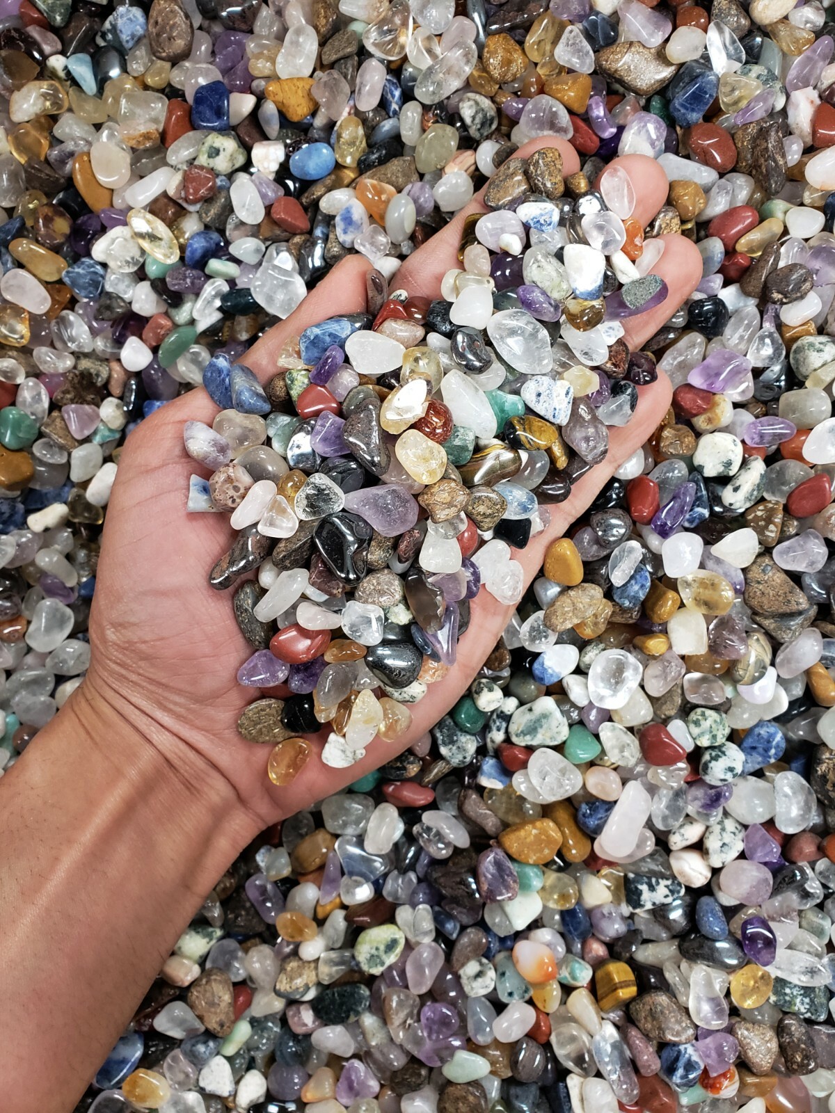 TUMBLED CRYSTAL CHIPS – Bulk Tumbled Stones – Assorted Crystal Gemstones