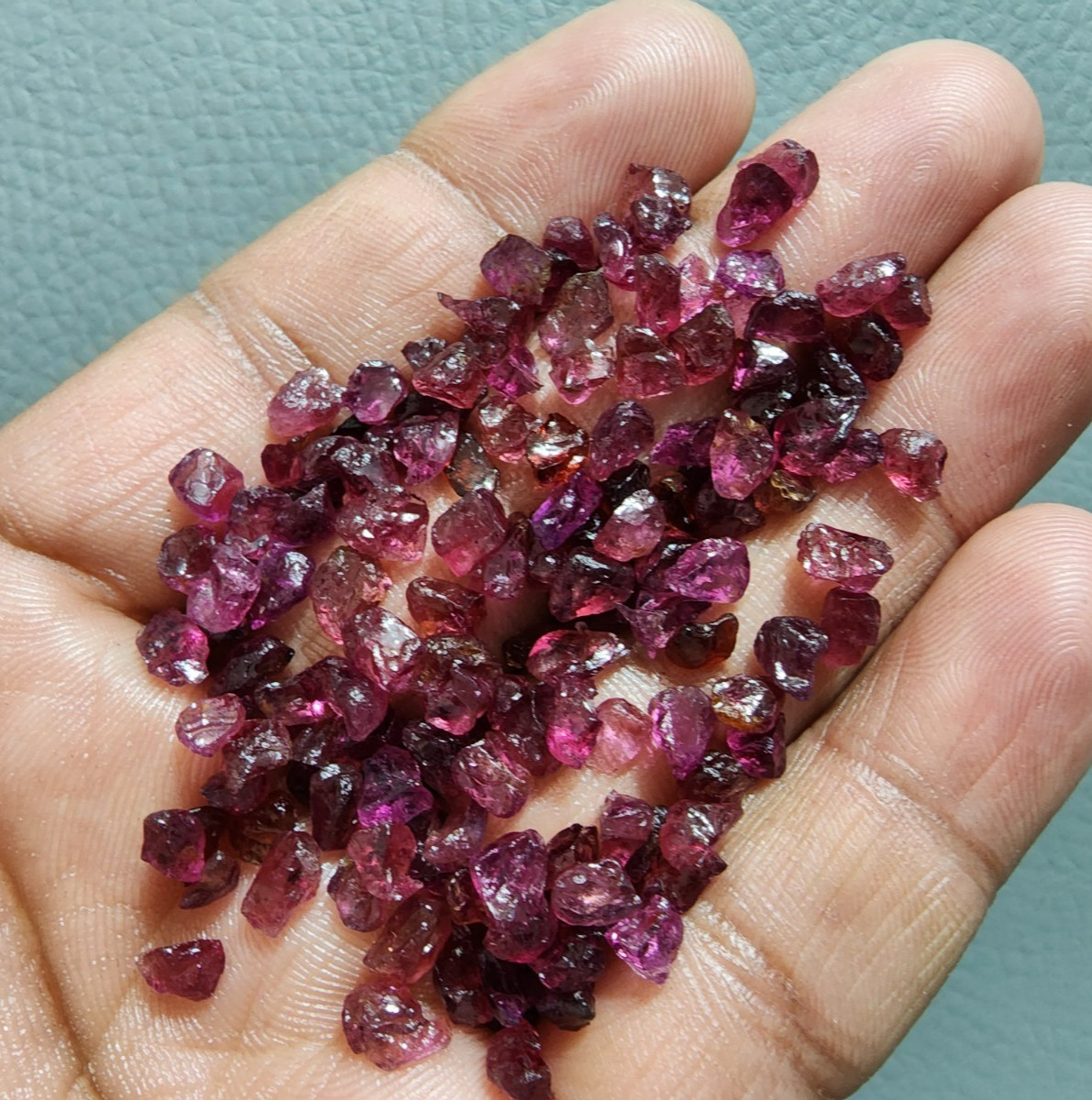 4-7mm Pink Garnet Rough Gemstone Lot Natural Raw Crystals for Jewelry Making