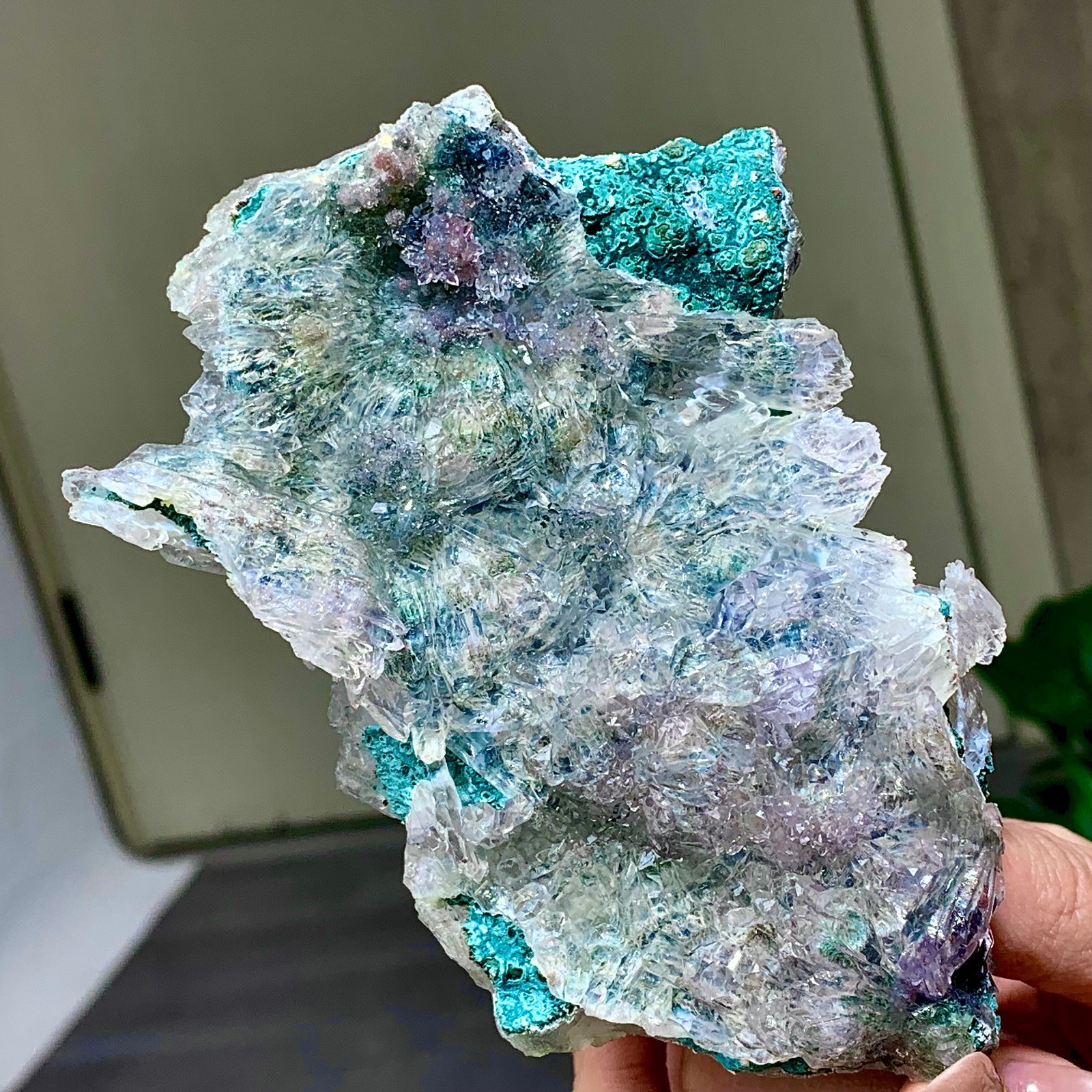 168g Natural Vision Amethyst quartz cluster crystal druzy mineral specimen