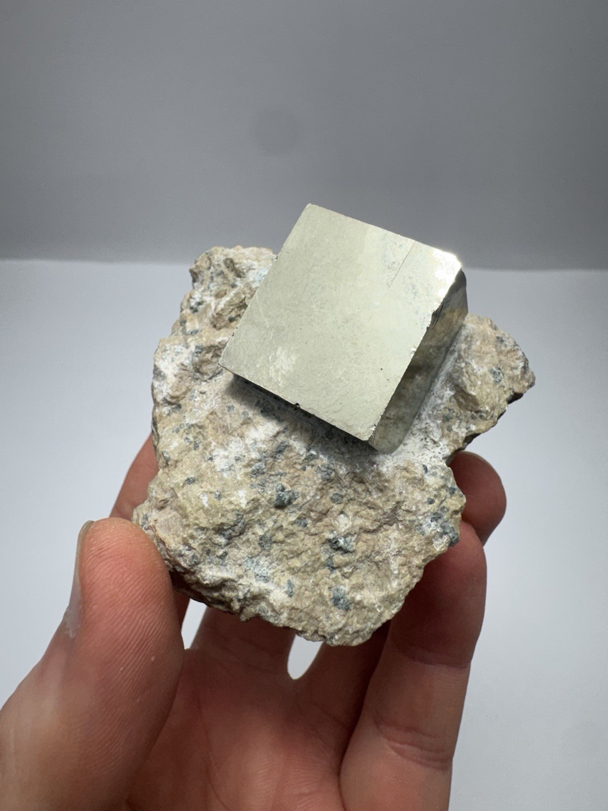 Natural Pyrite Cube on Matrix from Europe byzkt