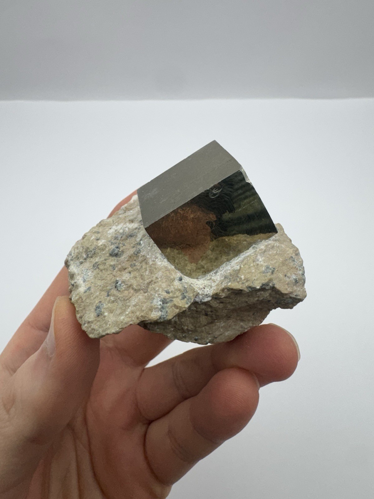 Natural Pyrite Cube on Matrix from Europe byzkt