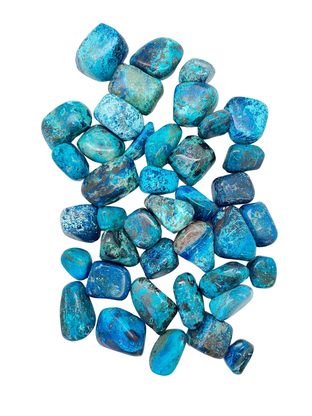Shattuckite Tumbled Stone – Polished Natural Shattuckite Crystal from Congo
