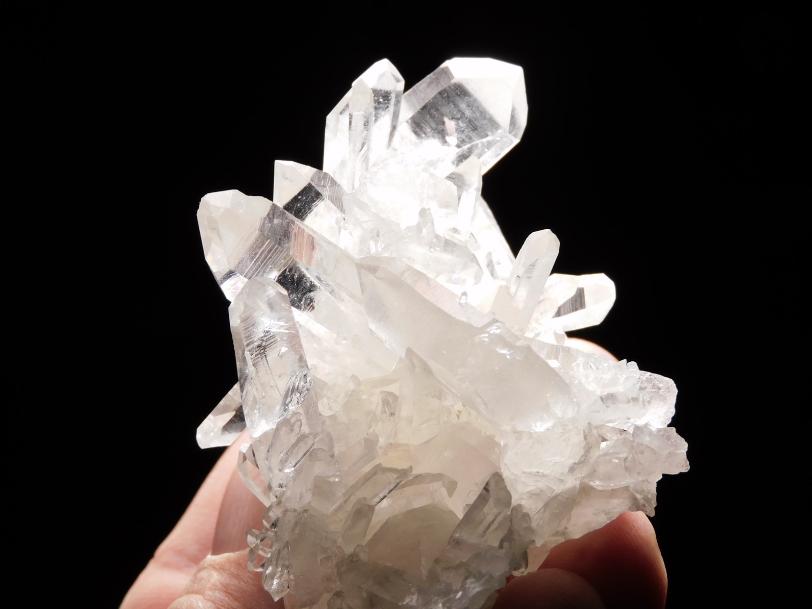 VERY TRANSLUCENT Quartz Crystal Cluster Collier Creek ARKANSAS 135gr