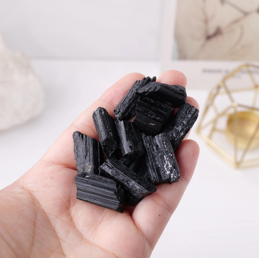 1pc 50g Black Tourmaline Raw Stone – Natural Crystal Reiki Healing Mineral – NEW