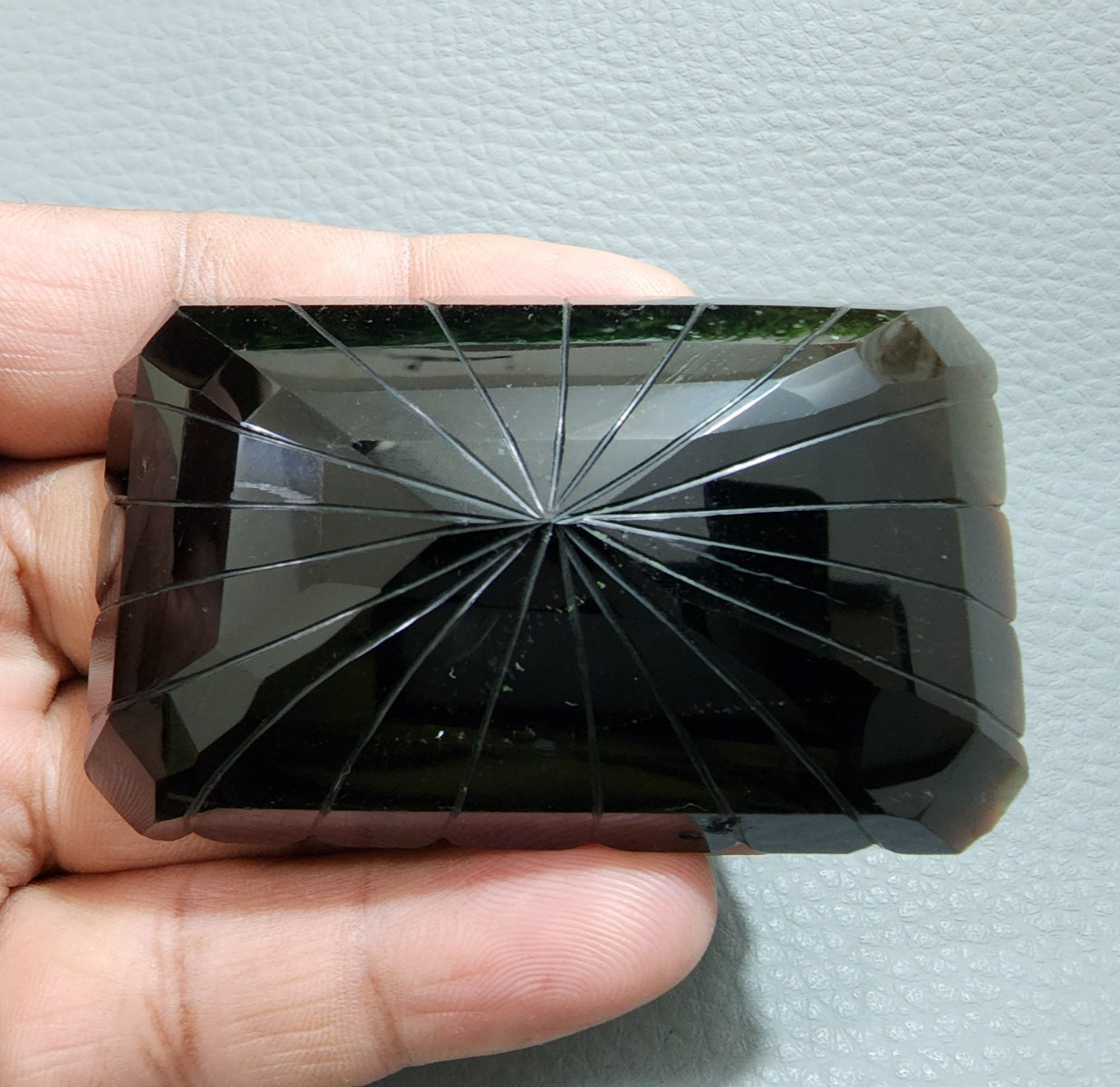 AAA+ Quality Smoky Quartz Hand Carved Cushion Shape Natural Gemstone 444 Crt