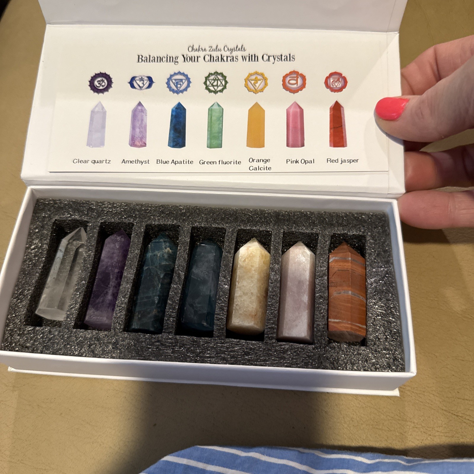 7-Chakra Natural Healing Crystals Set Raw Gemstones Collectible