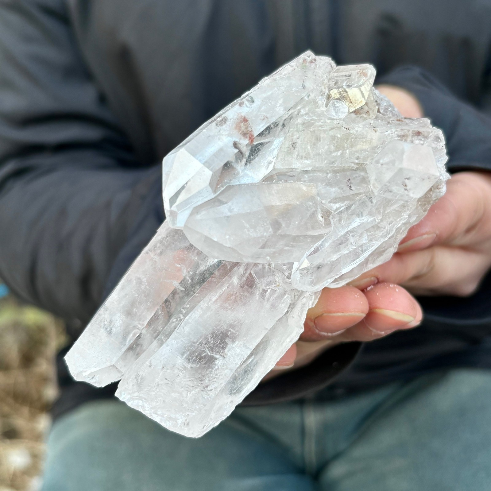 290G Natural white Crystal Himalayan quartz chunk mineralsls Specimen