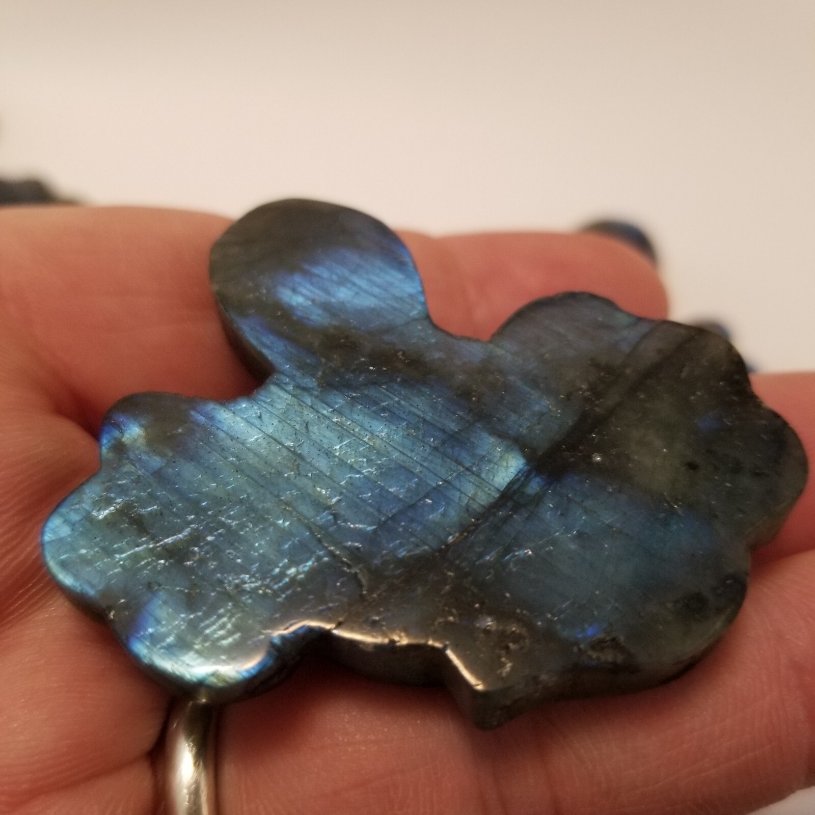 2″ Labradorite Octopus Figurine Carving Specimen Rocks Crystal