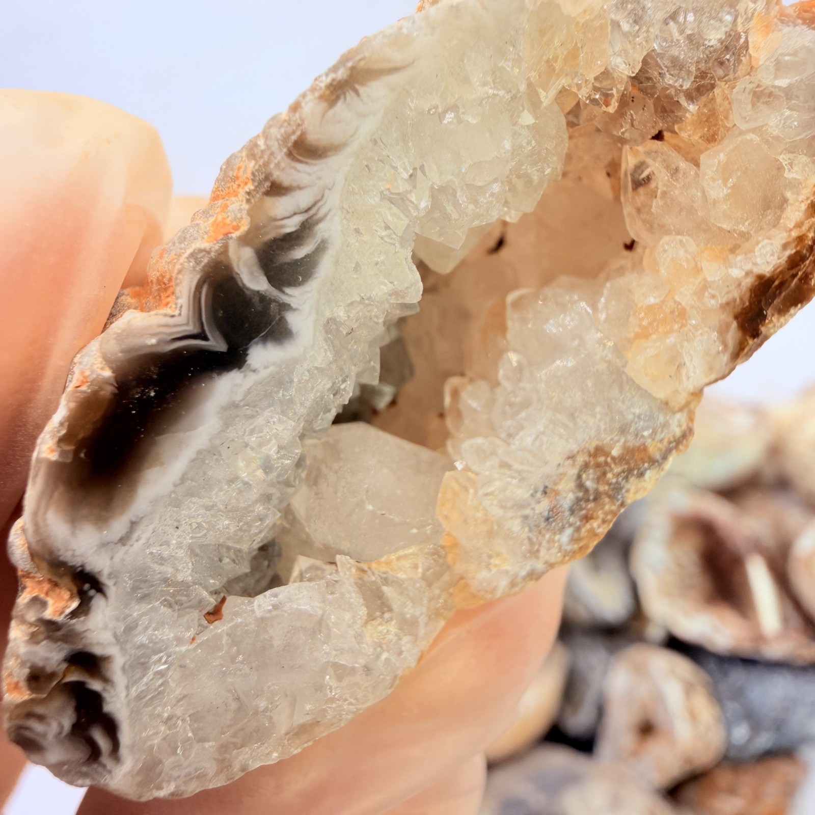 1 2 lb Mini Occo Geodes Brazil Agate Druzy Crystal Variety Lot 9 12pcs 1″