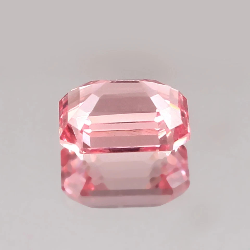 13.50Ct Precious Ceylon Padparadscha Rare Sapphire Pink Radiant Gem 12.8x12x7mm