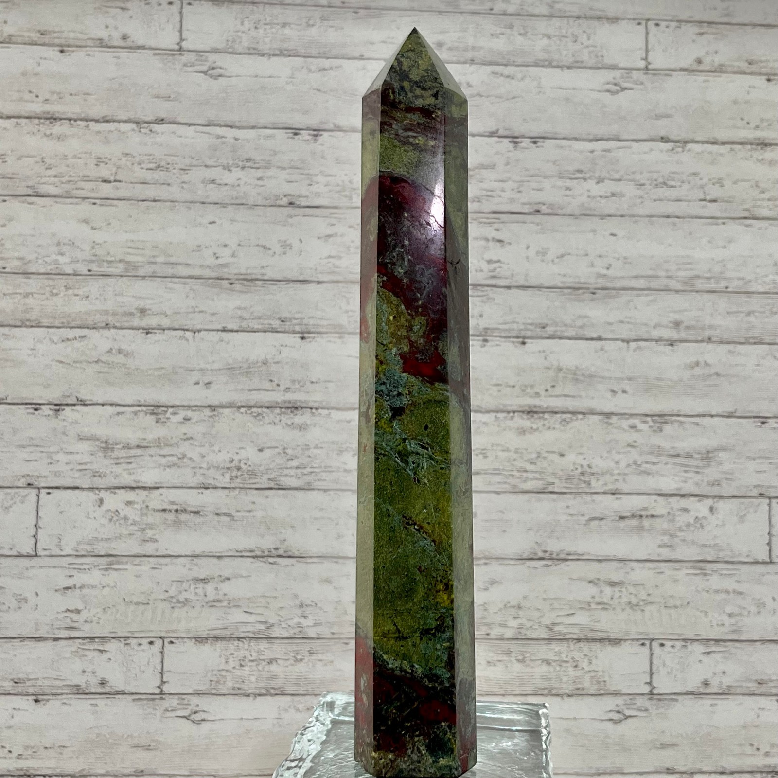Genuine Bloodstone Crystal Tower Point Unique Spiritual Healing Gift 852 g