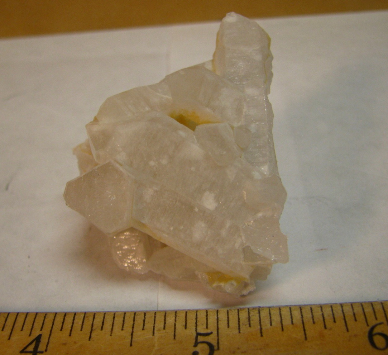 2 WHITE QUARTZ CRYSTAL CLUSTERS 2.4in & 1.84in ARKANSAS USA #216