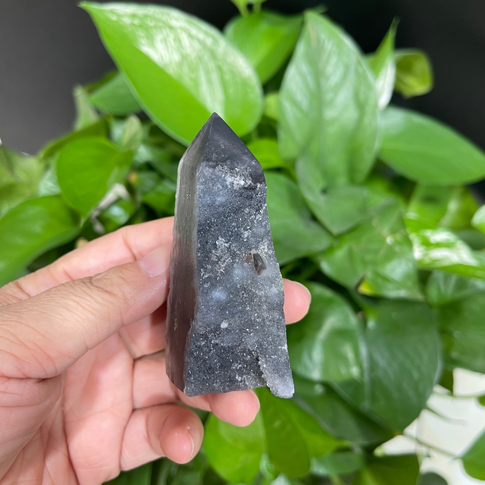 3pcs Natural Sphalerite Crystal Cave obelisk quartz crystal energy column