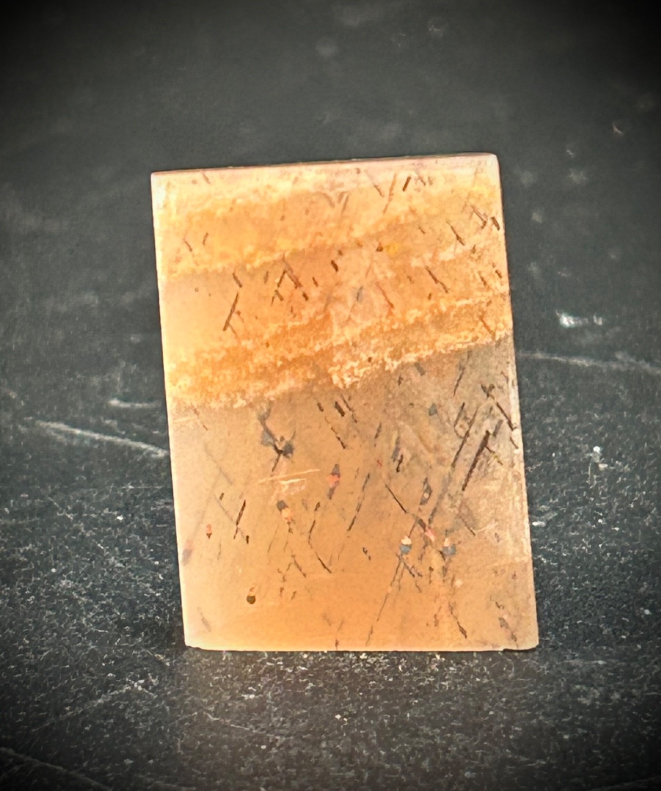 0.97″ Rare Rainbow Lattice Sunstone 7 grams (35 ct)
