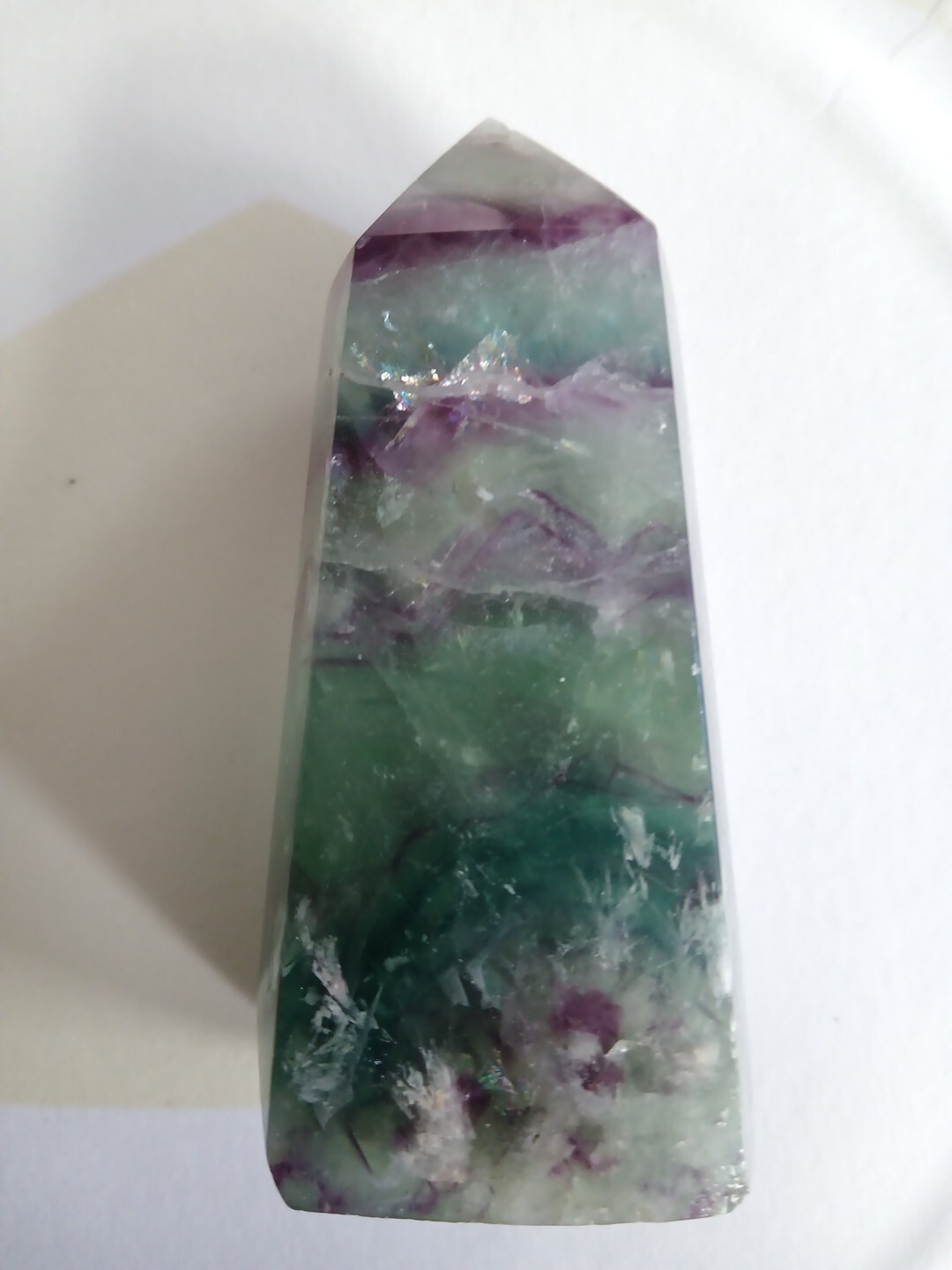 Fluorite Healing Rainbow Crystal 3.5 Inches 10 Oz Tower Point