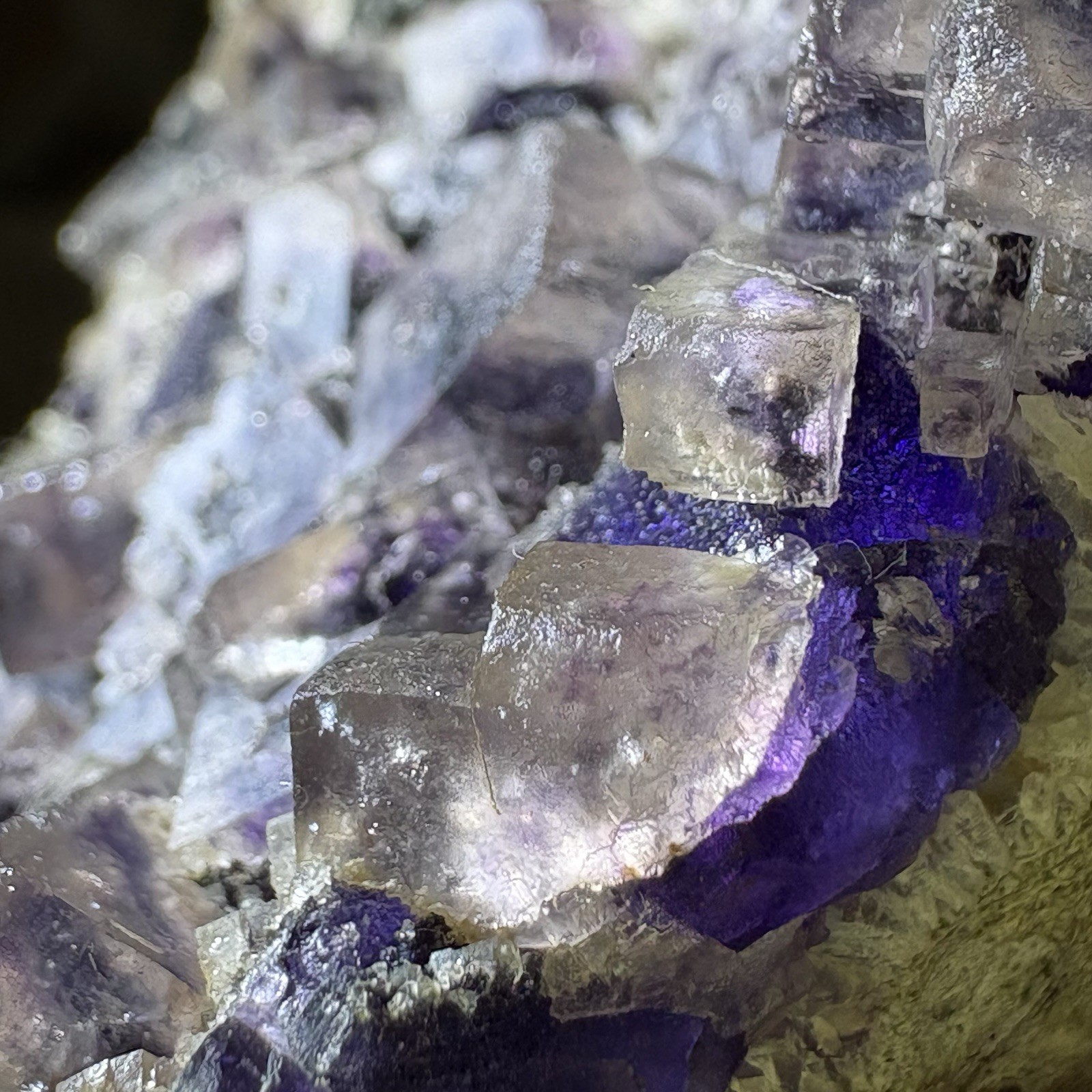Large Phantom Fluorite on Quartz Cluster Natural Raw Crystal Rare Specimen Heal