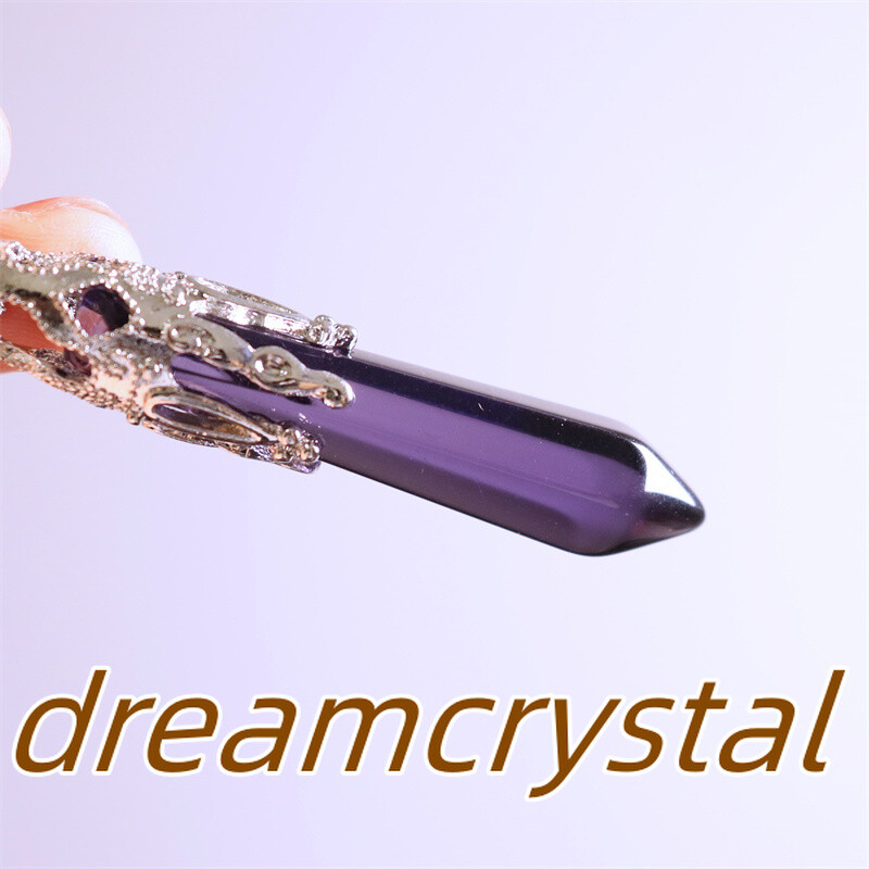 50pcs Mix Natural Quartz Crystal Alloy Soul Pendulum Pendant Reiki Random Gift