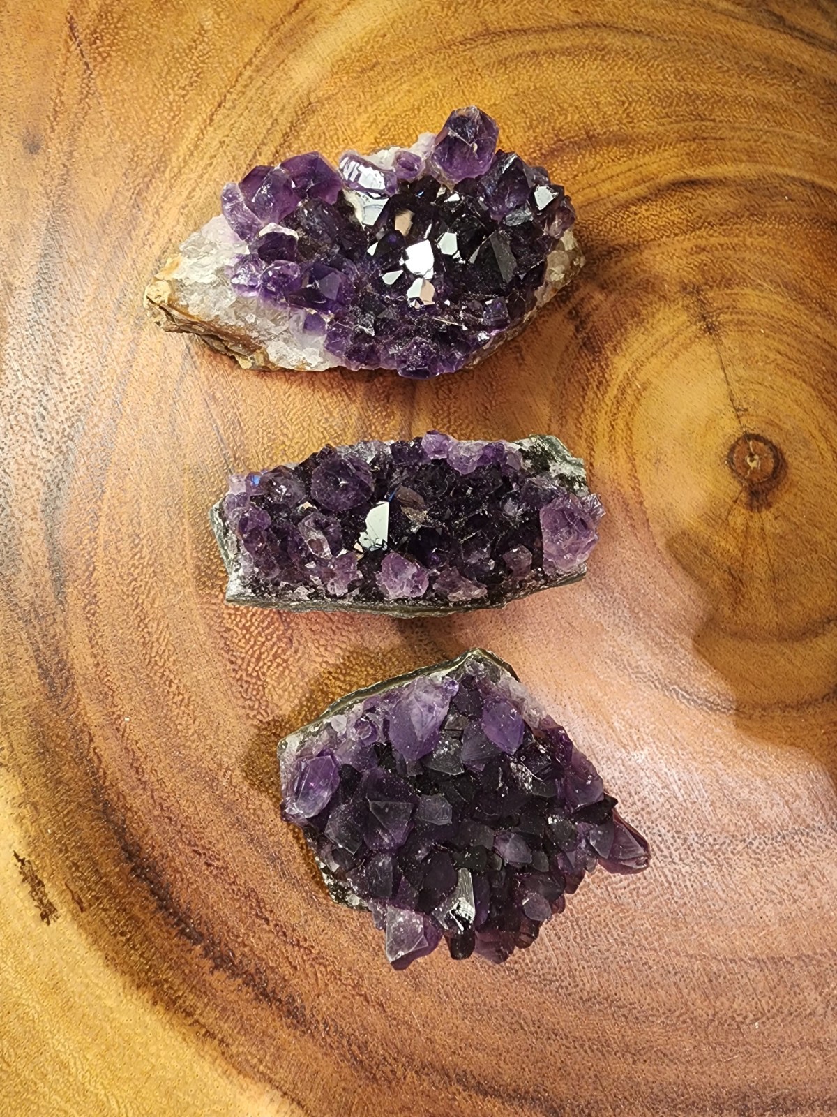 Dark Purple Amethyst Clusters (3 PC)