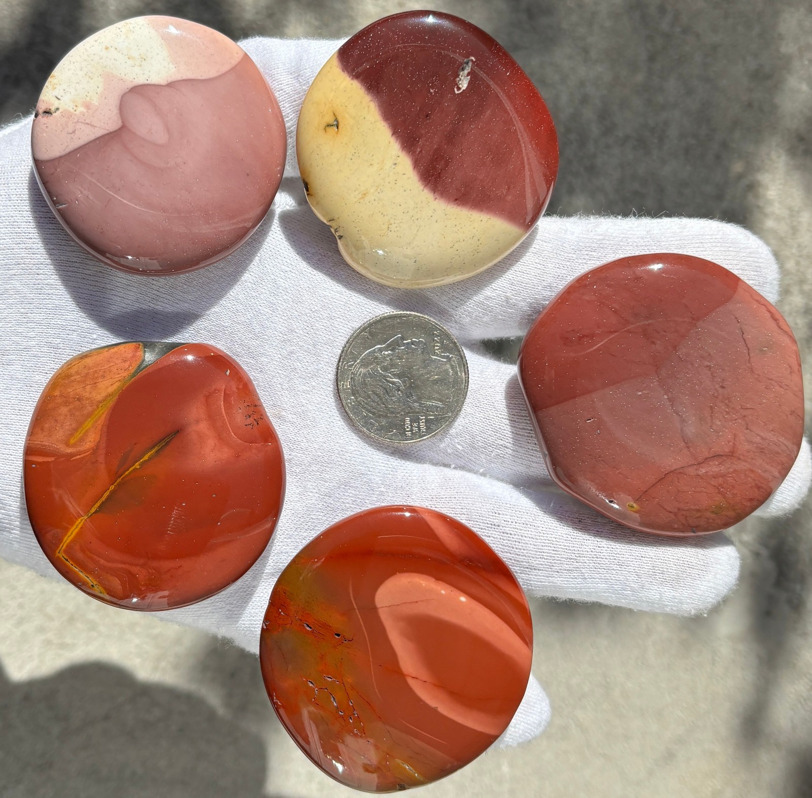 USA SALE 181g LOT MOOKAITE PALMSTONES PALM STONES PALM STONE THICK POCKET STYLE