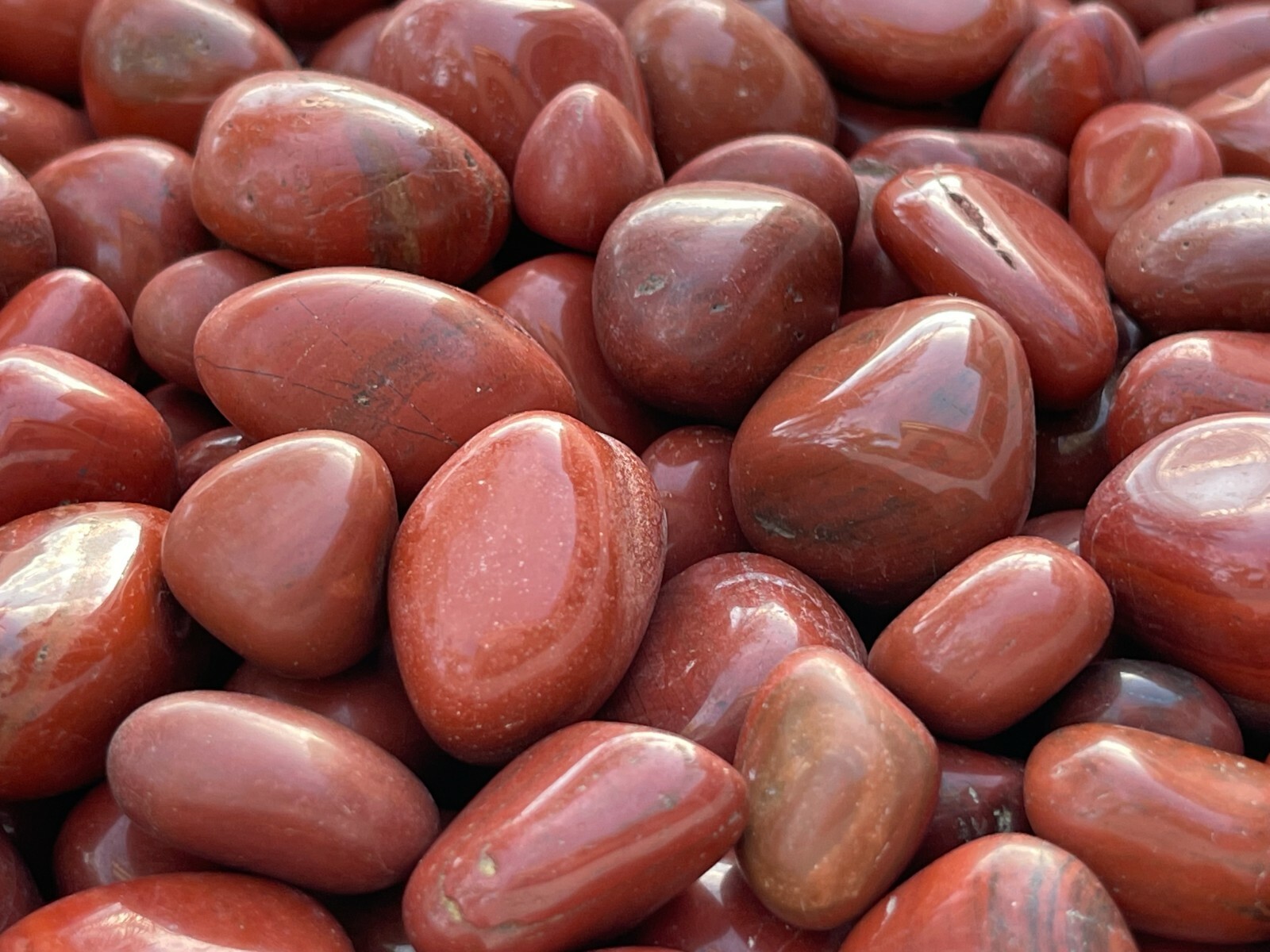 Grade A++ Red Jasper Tumbled Stones, 0.7″-1.25″ Tumbled Red Jasper,Pick A Weight