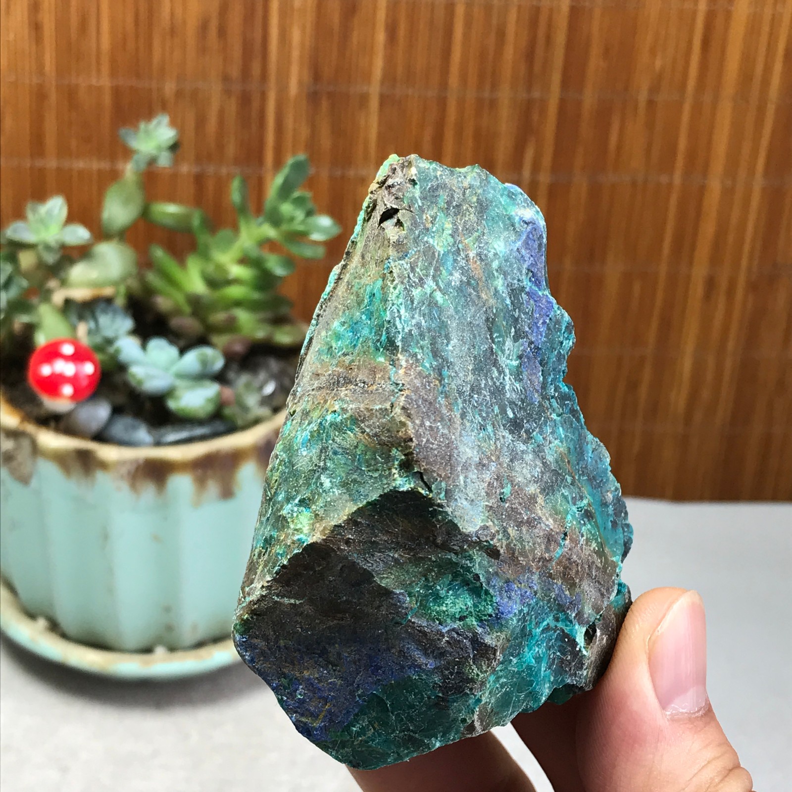 144g Natural Azurite/Malachite gemstone Rough original Crystal Specimen A5941