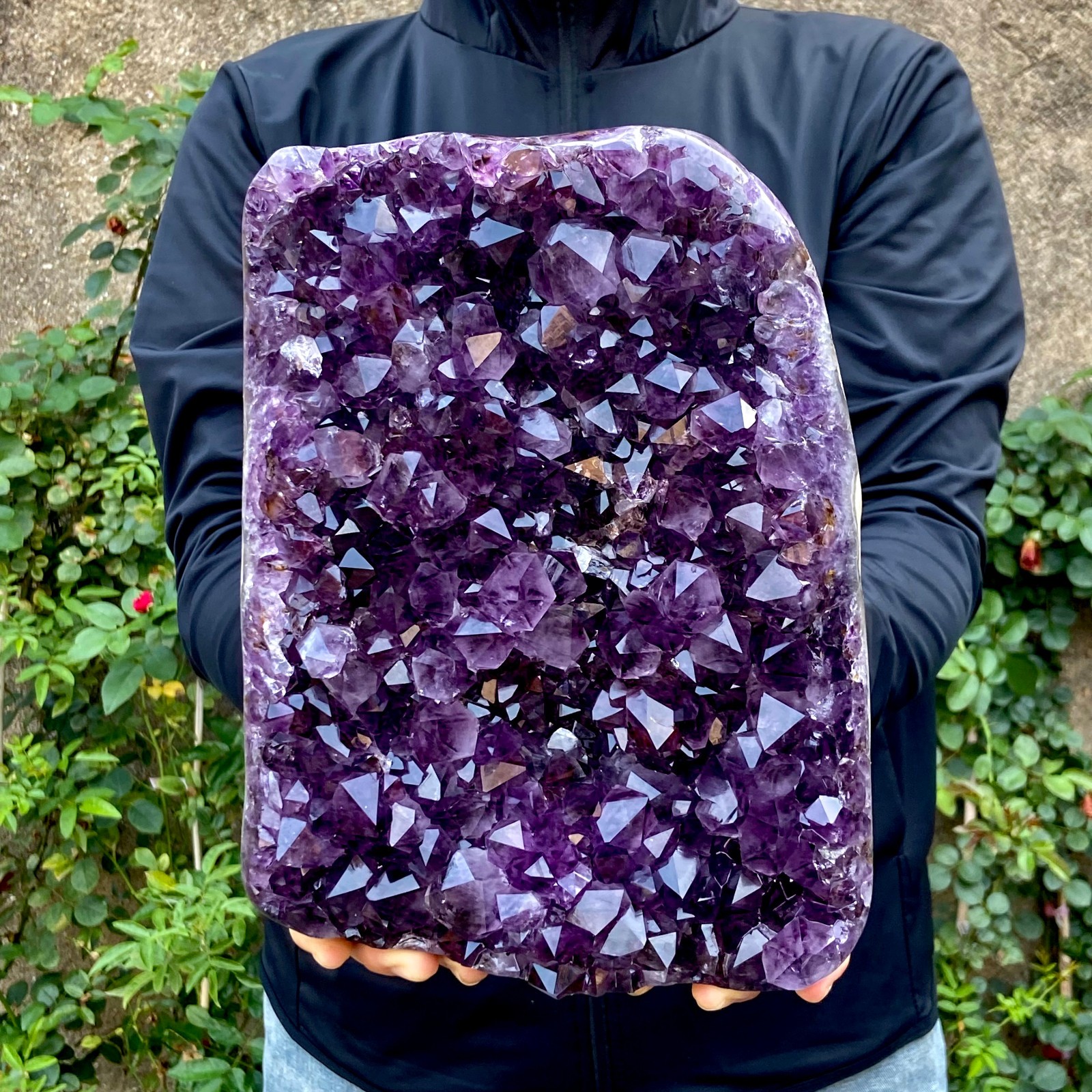 9.6LB Natural Amethyst geode quartz cluster crystal specimen energy healing
