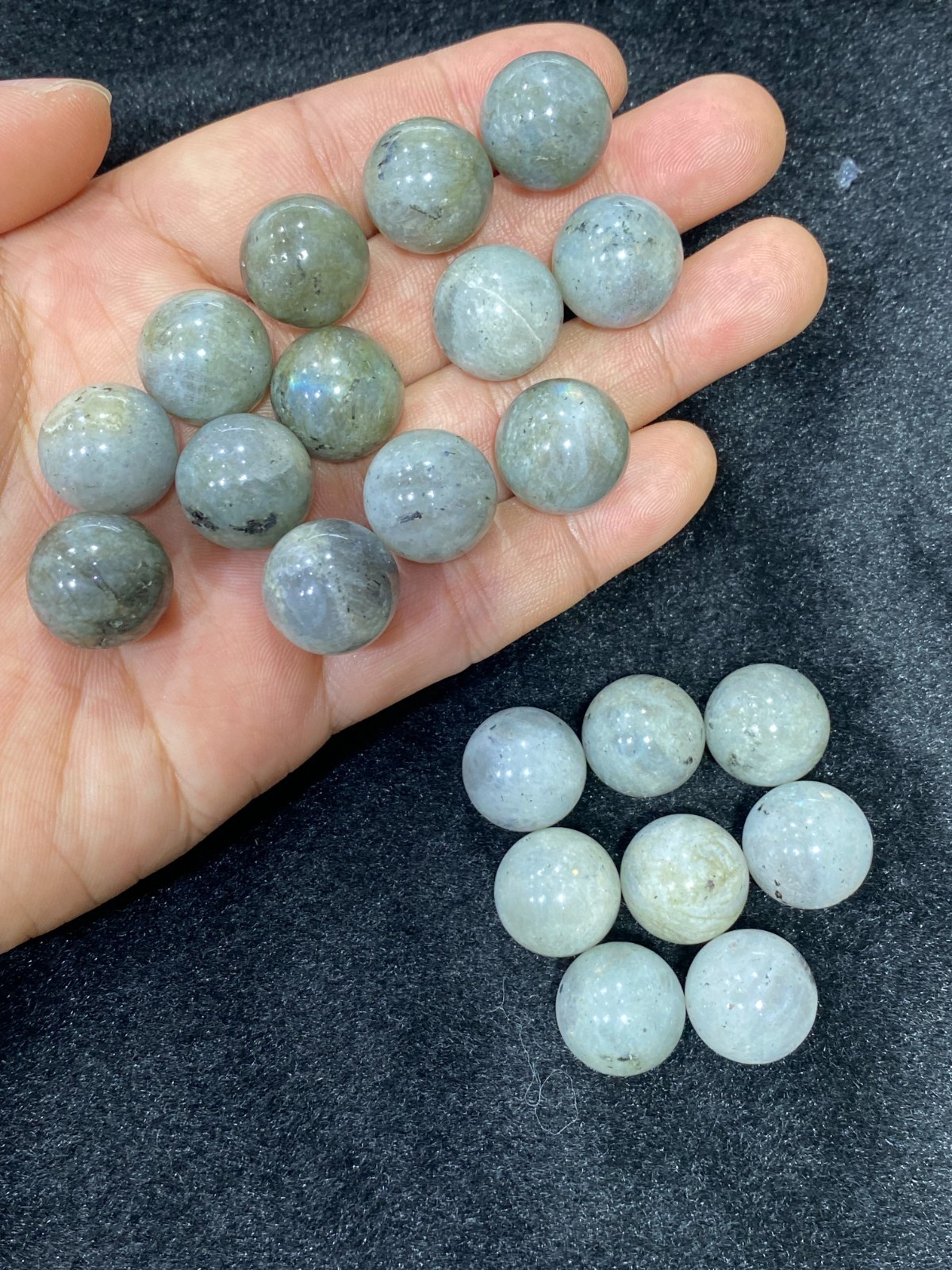 10pcs Natural Labradorite Sphere Carved Quartz Crystal ball 15mm reiki heal gift