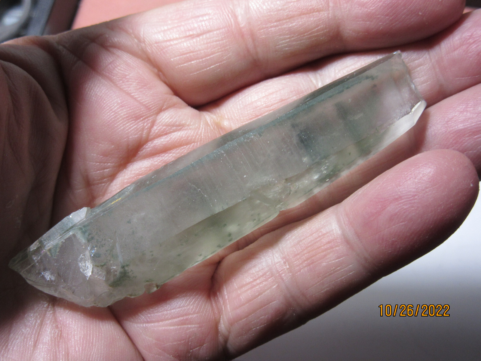 Chlorite Quartz Crystal Healer Piece 3 3/8 Inch Collectible Reiki CQP-1