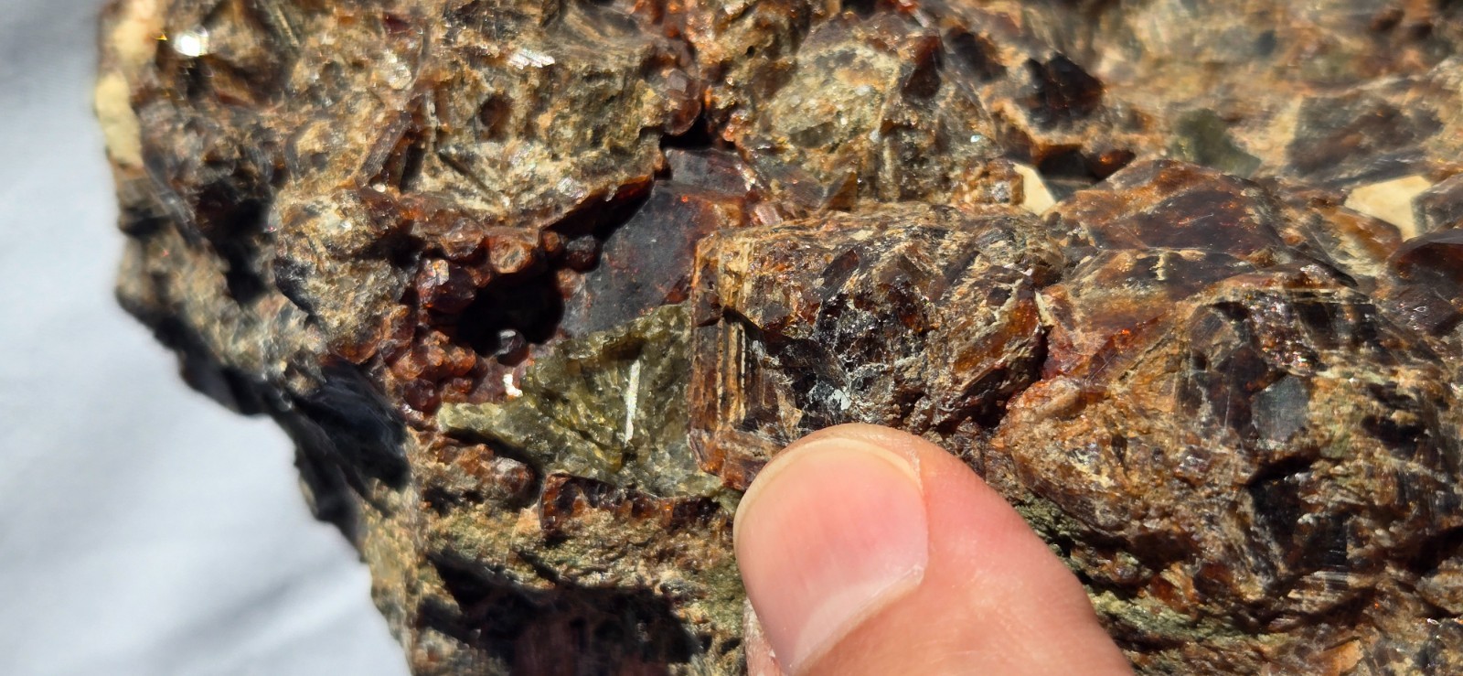 Enormous Andradite Red Orange Garnet Crystal Cluster Display Found in CA 11+ Lbs