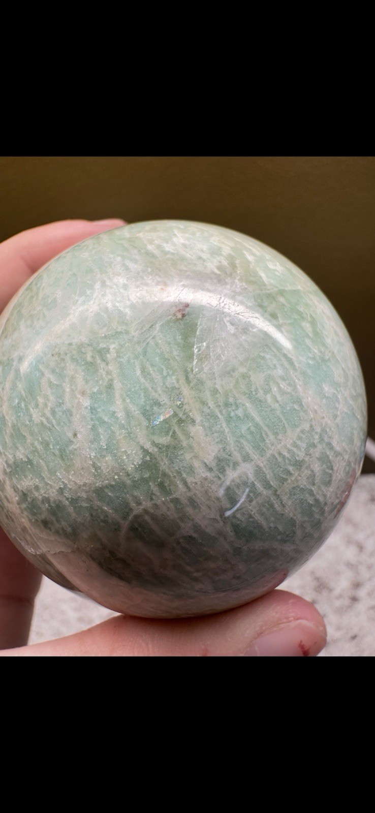 Large Amazonite Sphere – Full Of Luster And Shine – 14 Oz