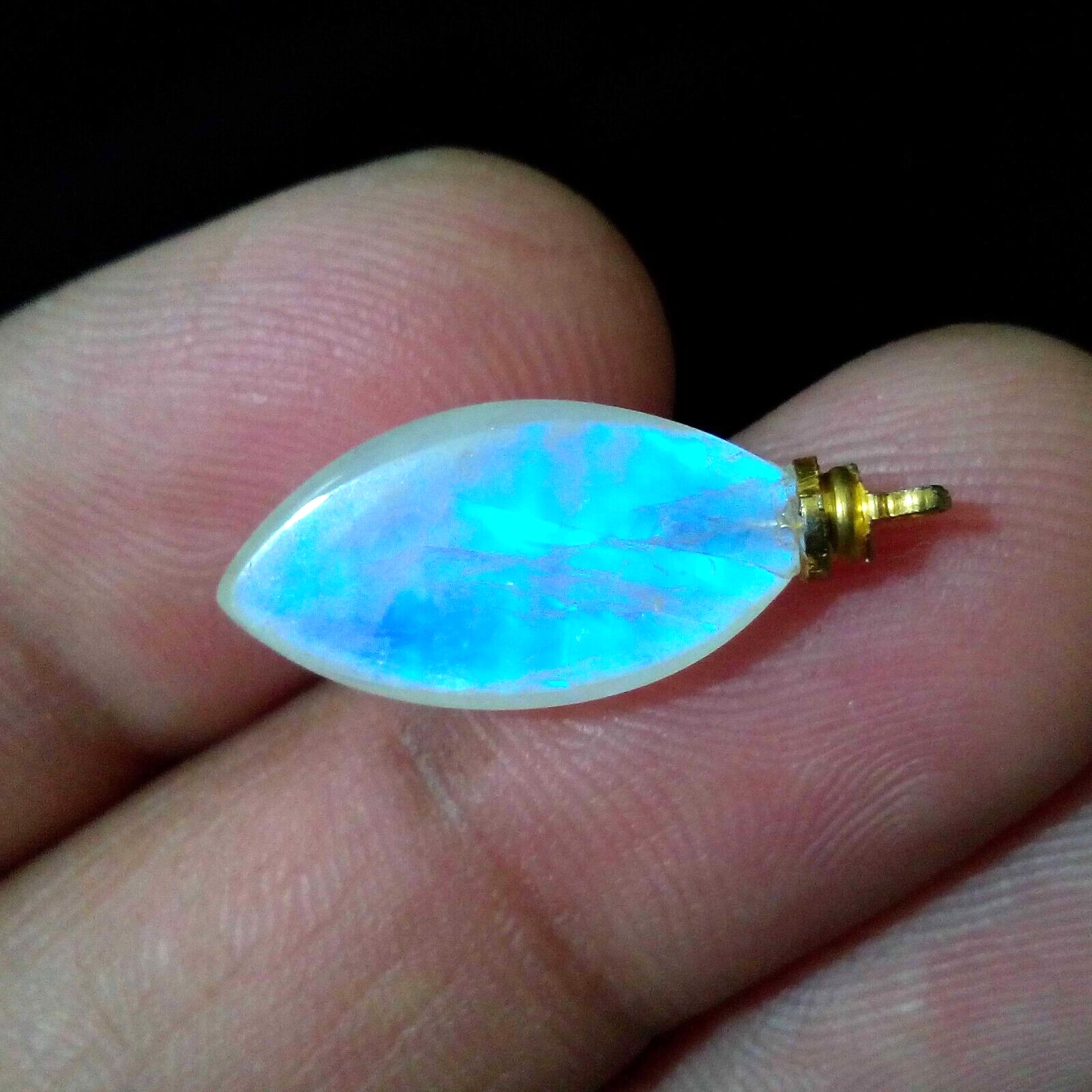 Natural Rainbow Moonstone Cabochon Drill Marquise Shape 8.60 Crt Loose Gemstone