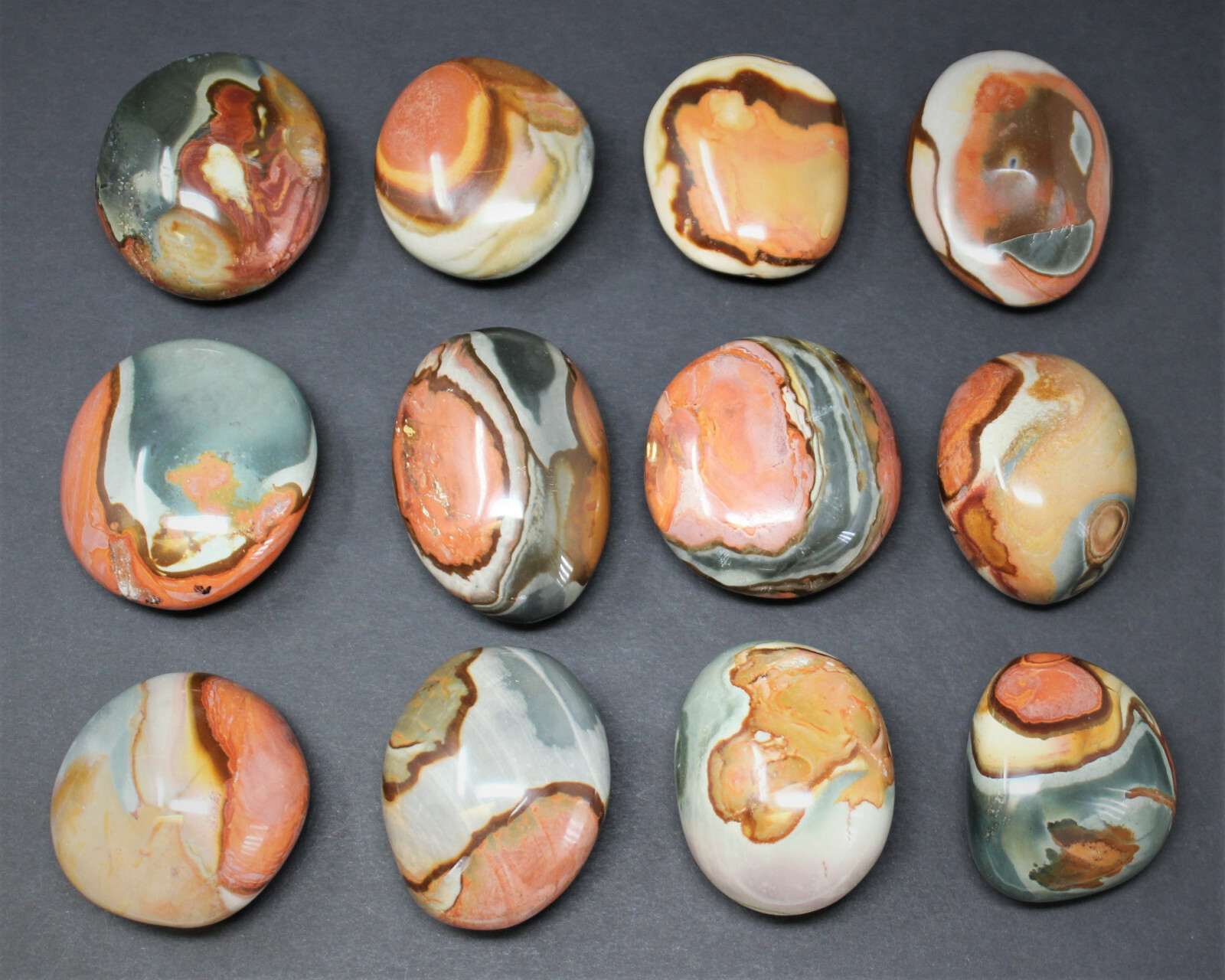 Polychrome Jasper Polished Stones, Small Polychrome Jasper Pebbles 1.25 – 1.75″