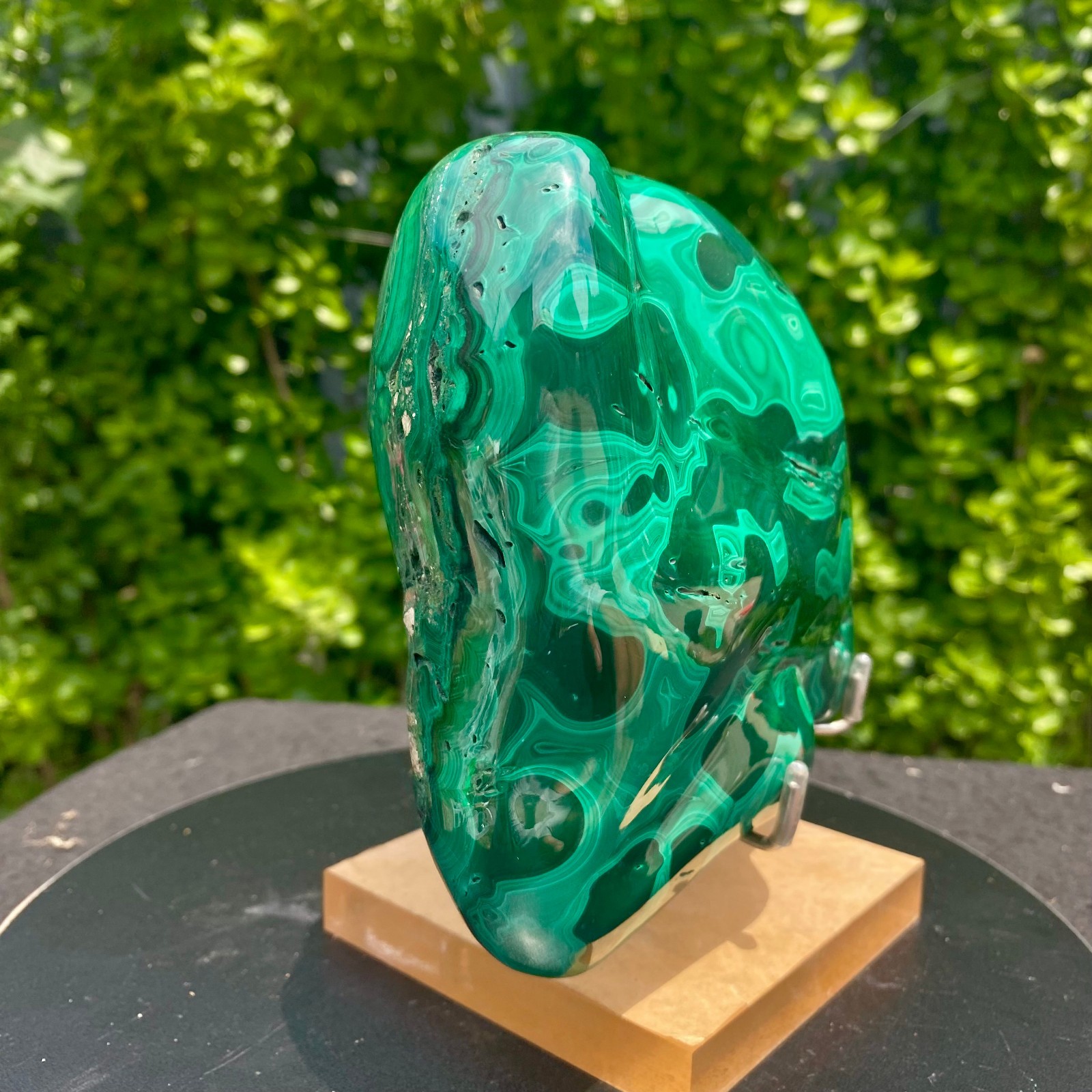 8.26LB Natural glossy Malachite transparent cluster rough mineral sample