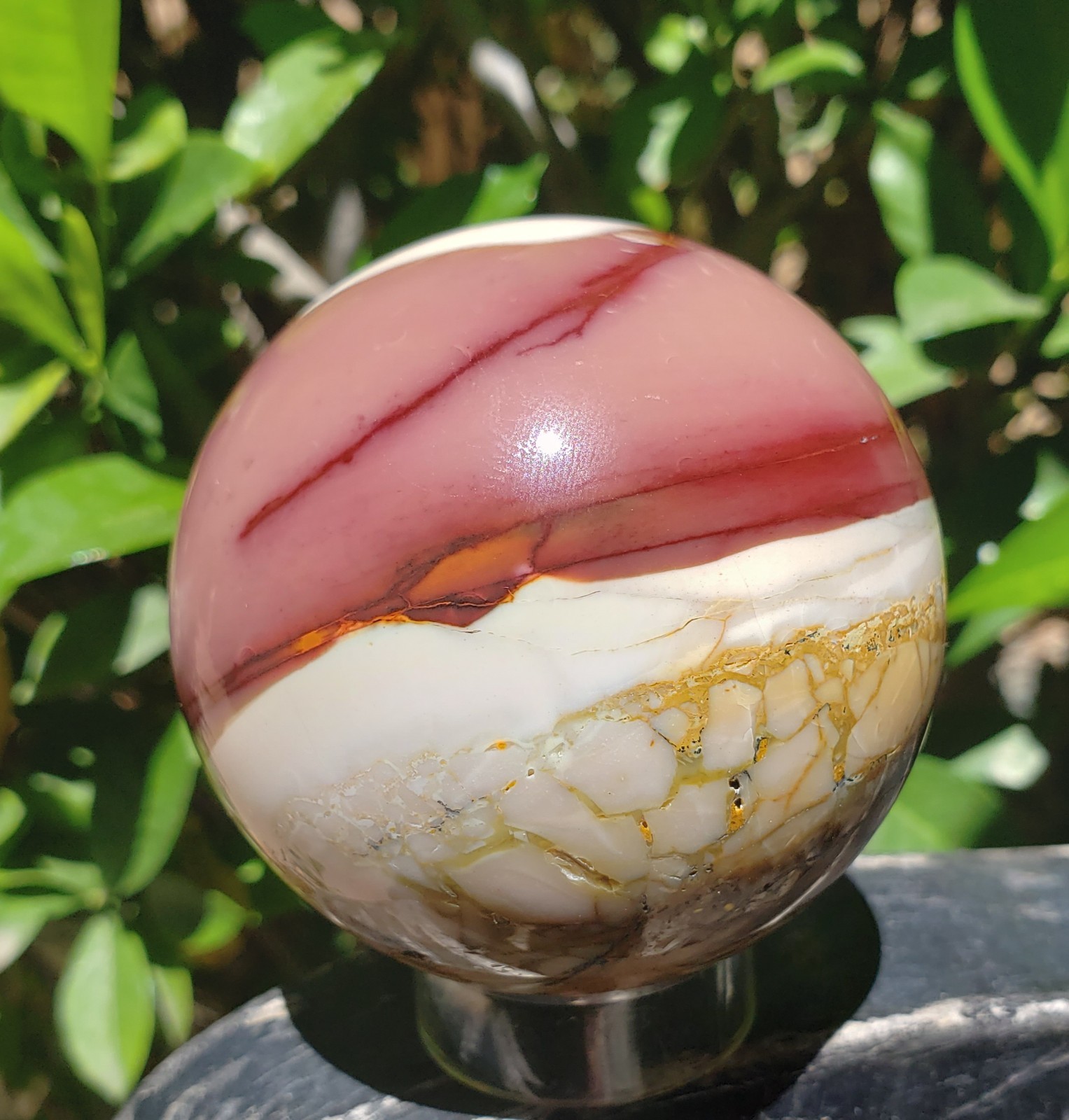 2.5″ Mookaite Jasper Crystal Sphere Ball Orb, 320g or 11.3 oz