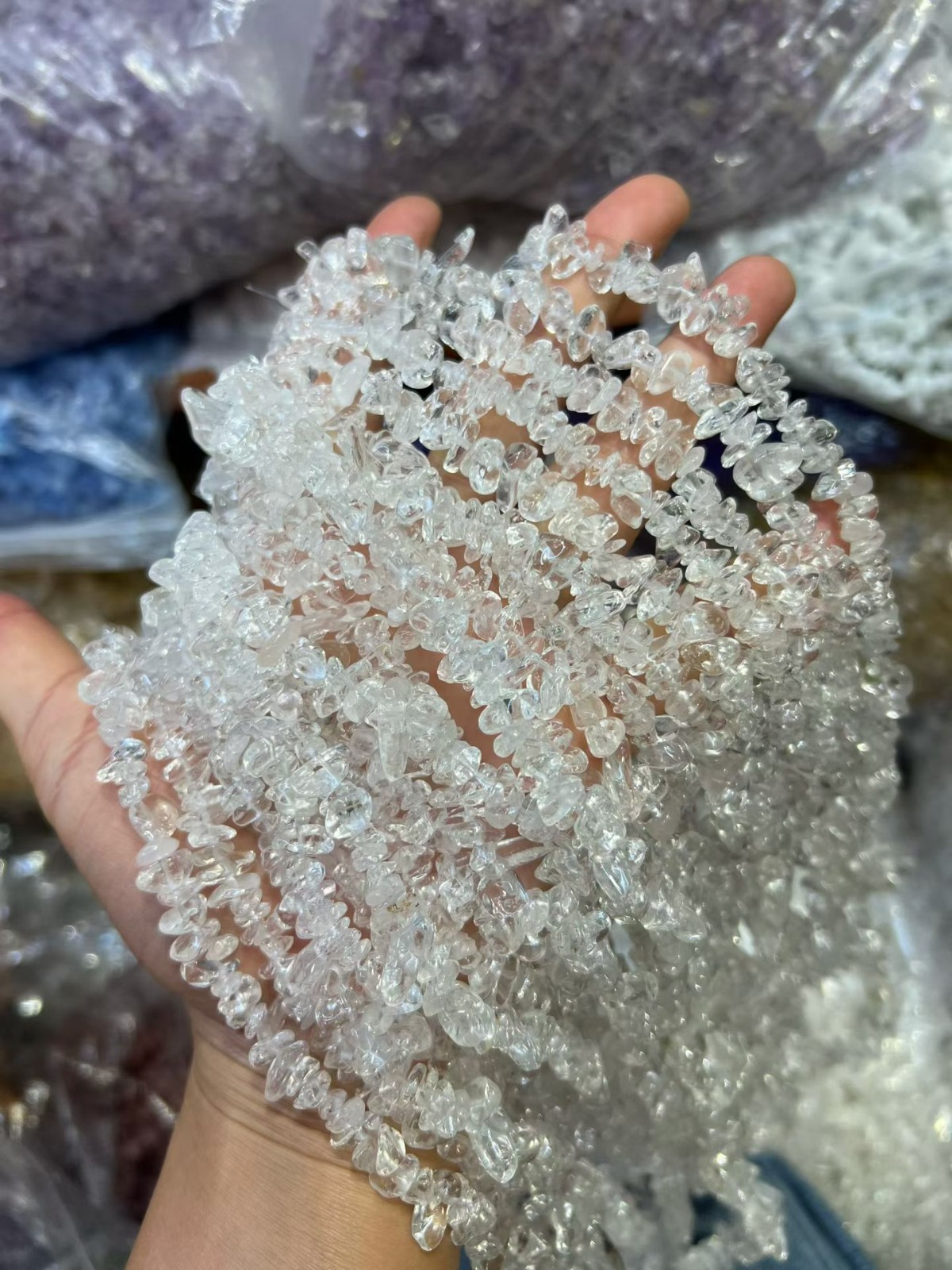 Clear Quartz Crystals Irregular Beads Can Diy Healing Overall length: 80mm