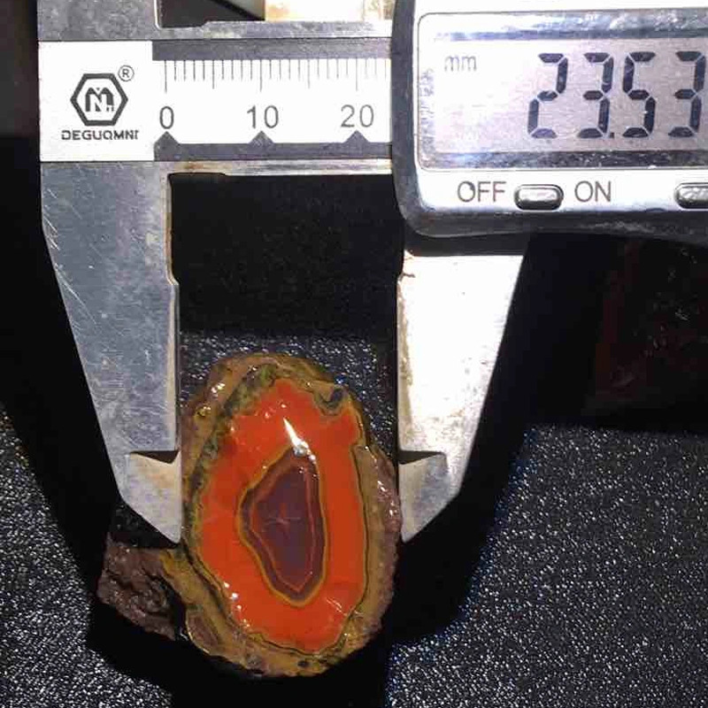 1Pair Rare China Natural Warring States Red Agate Geode Quartz Crystal Slices