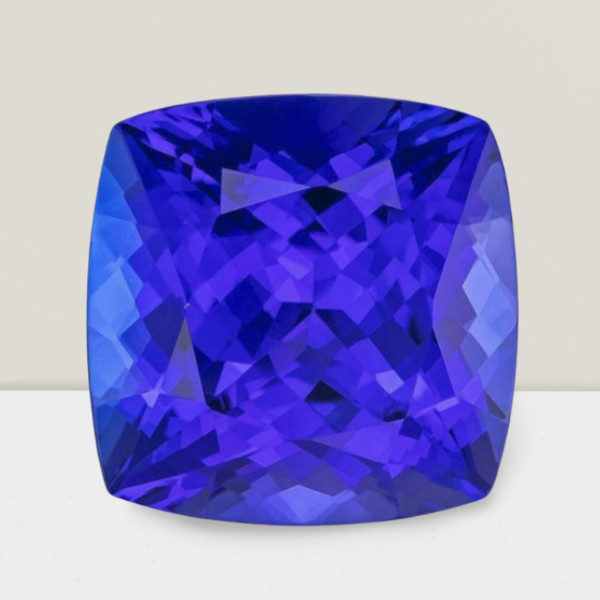 Tanzanite Cushion Cut Gemstone 3.1 Cts – 9 mm Lustrous Loose Gem