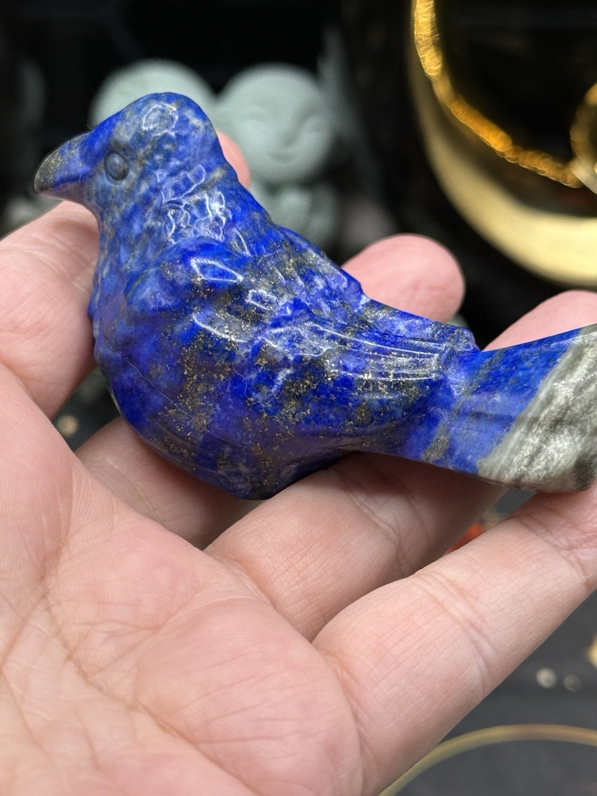 Natural Lapis Lazuli Trolleite Red Jasper carved Birds You choose Free shipping