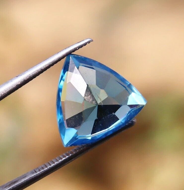 11.45 CT Certified Natural Trillion Cut Beautiful Blue Sapphire Loose Gemstone
