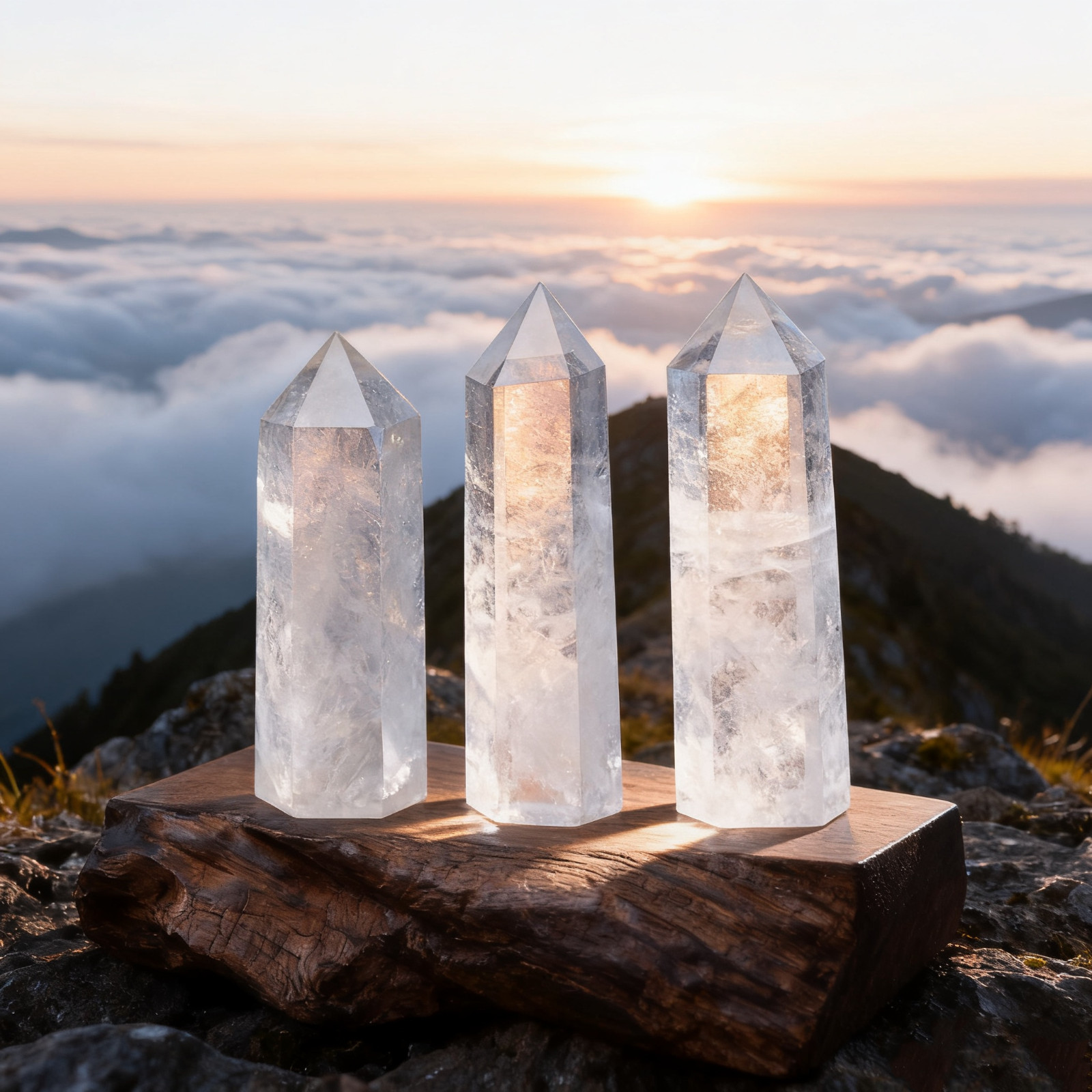Clear Quartz Tower Points , Genuine Obelisk Wand, Healing Crystal, Natural