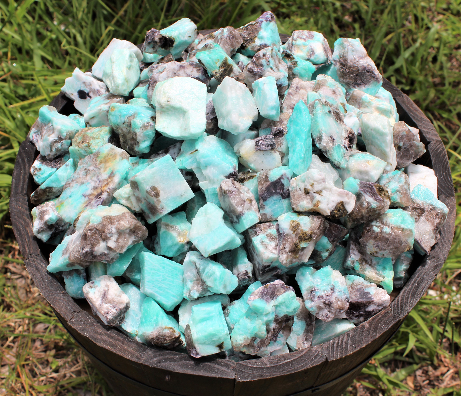 HUGE Wholesale 11 lb Lot Bulk Natural Rough Amazonite Crystal Healing Raw