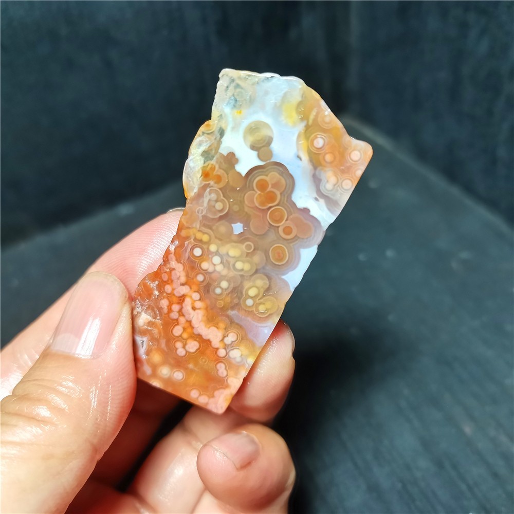 Rare 39.2G Natural Orbicular Ocean Jasper 8th Vein Rough Healing A133