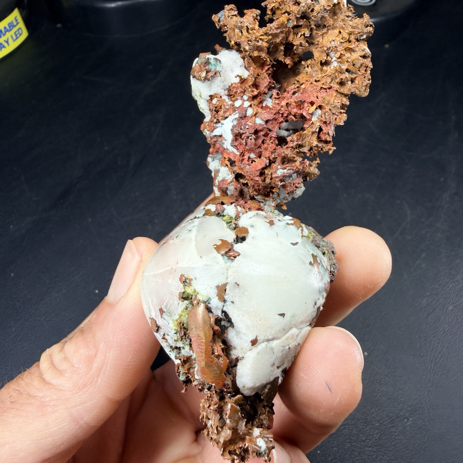Datolite on Copper with Epidote from Caledonia Mine, Michigan *VIDEO*