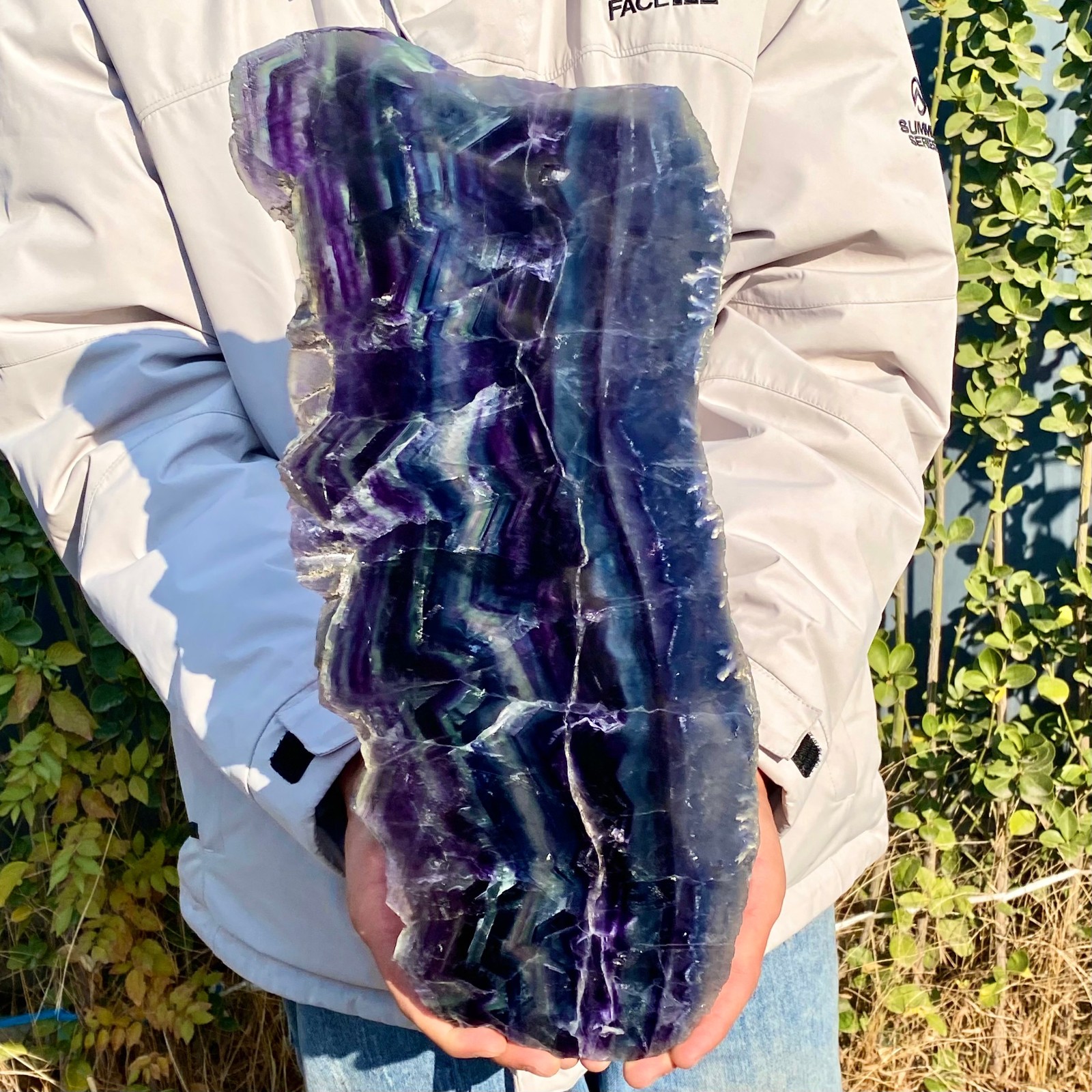 10LB Natural beautiful Rainbow Fluorite Crystal Rough slices stone specimens