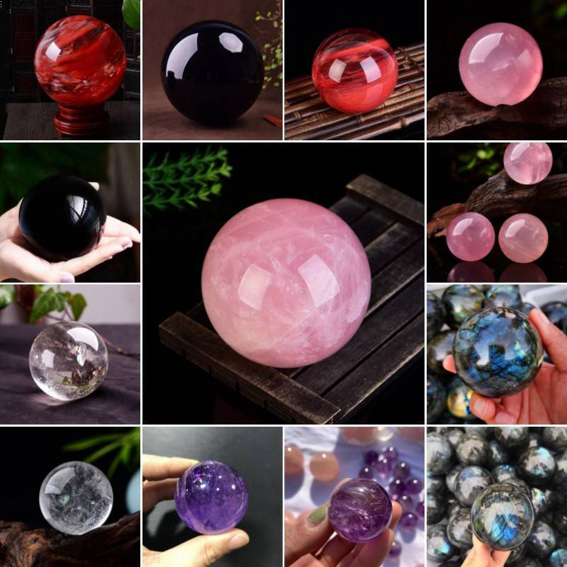 Natural Quartz Crystal Healing Gem Sphere Ball Energy Stone Reiki Decor W/ Stand