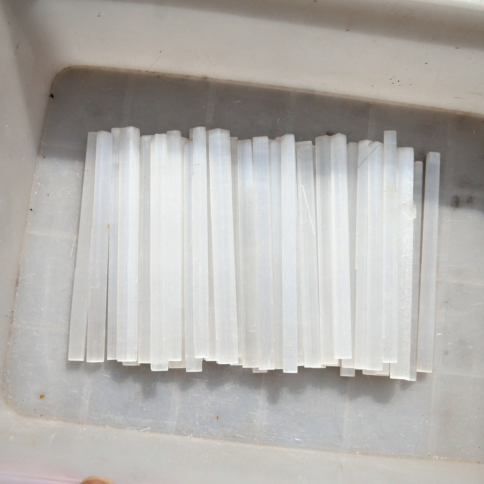 48PCS 4in Selenite Sticks Bulk Wholesale Crystal Wands Cleansing Charging Gift