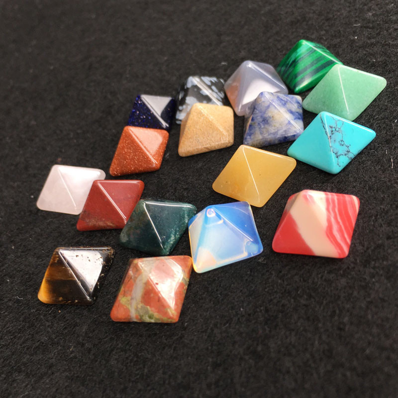 Set of 7 Chakra Pyramid Stone Set Crystal Healing – Chakra Set