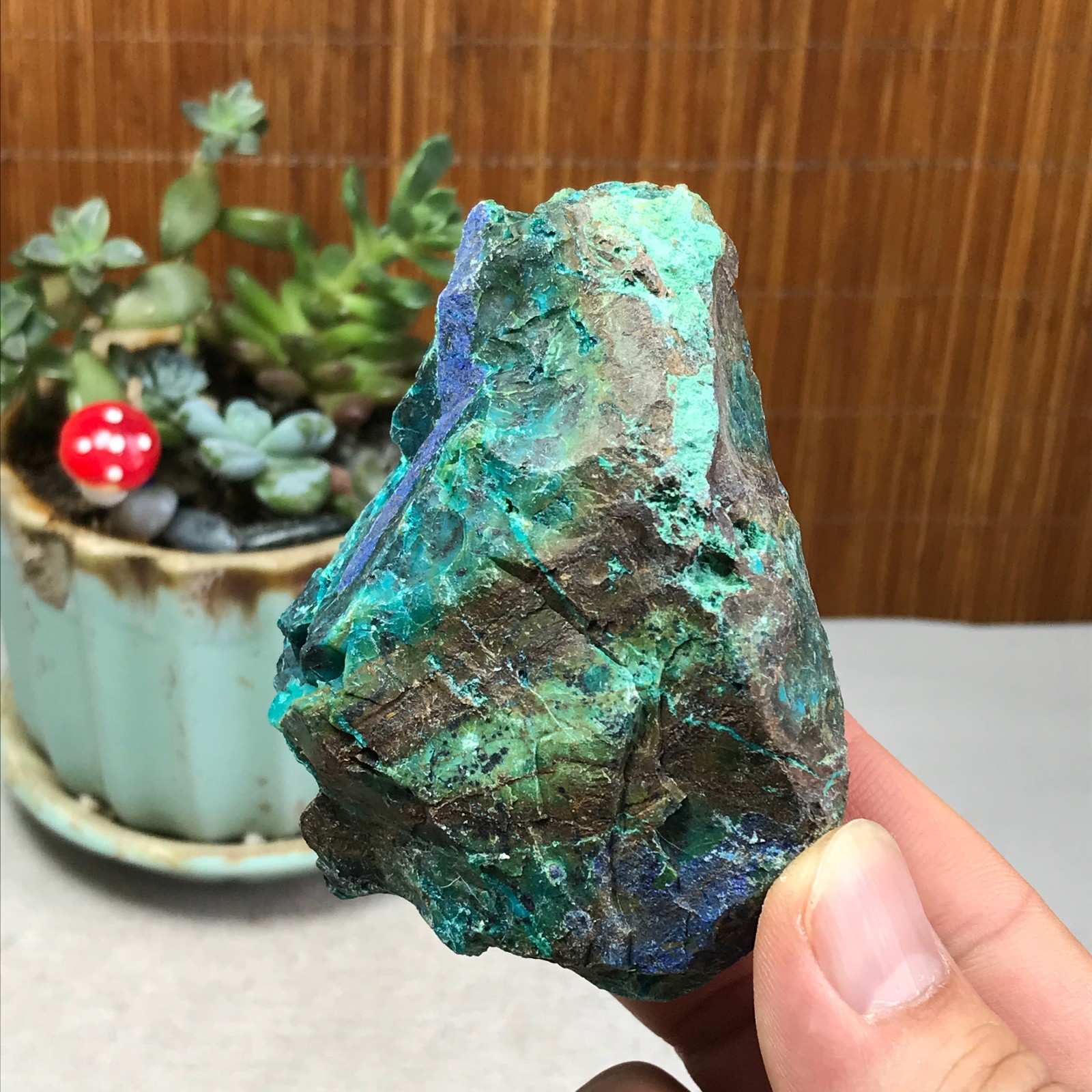 144g Natural Azurite/Malachite gemstone Rough original Crystal Specimen A5941