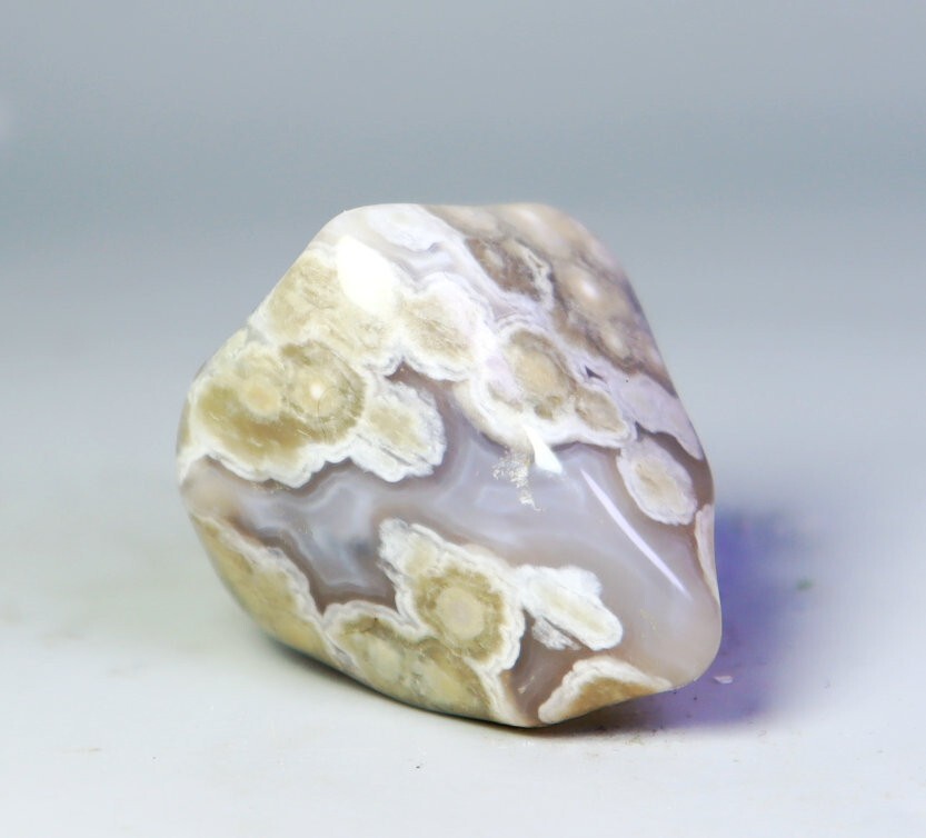 Natural Ocean Jasper Agate Quartz Crystal Round Pendant Reiki Stone Mineral