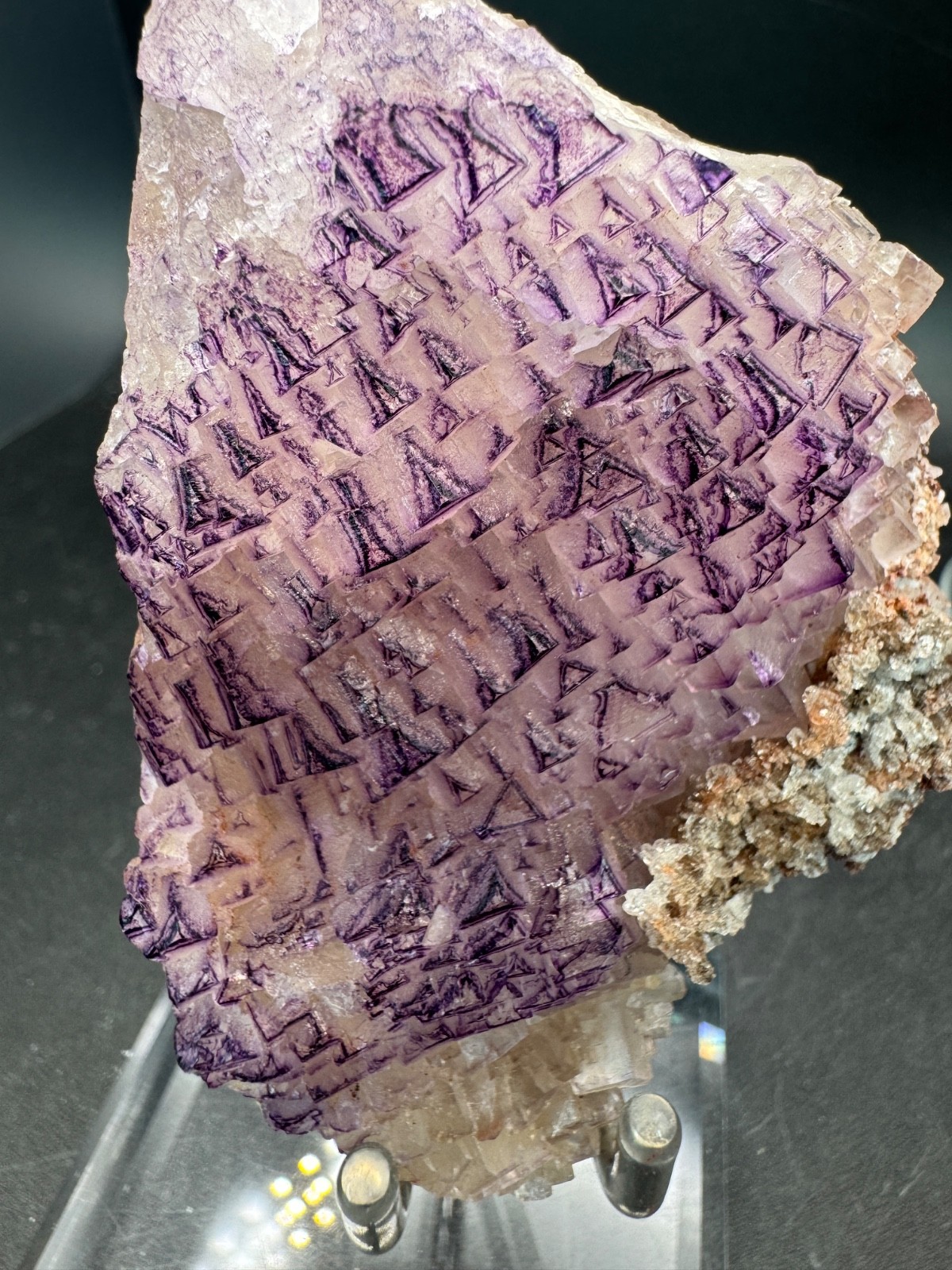 6494 NEW Database Fluorite Purple Triangle Yun Nan 125g